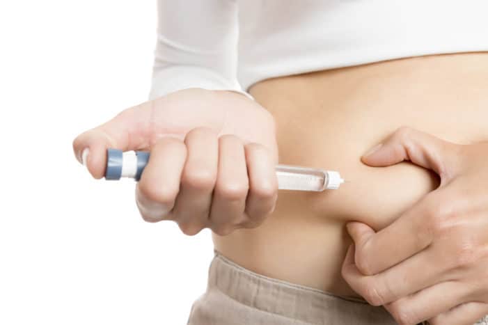 falsche Injektion von Insulin