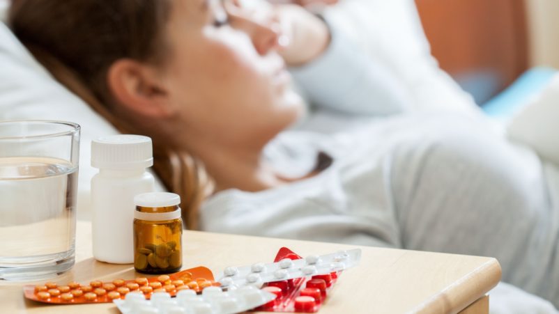 schläfrige Grippemedizin