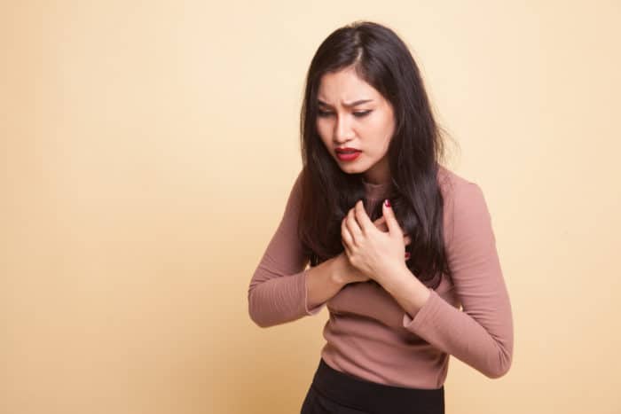 Saurer pH-Wert in der Brust Brustschmerzen